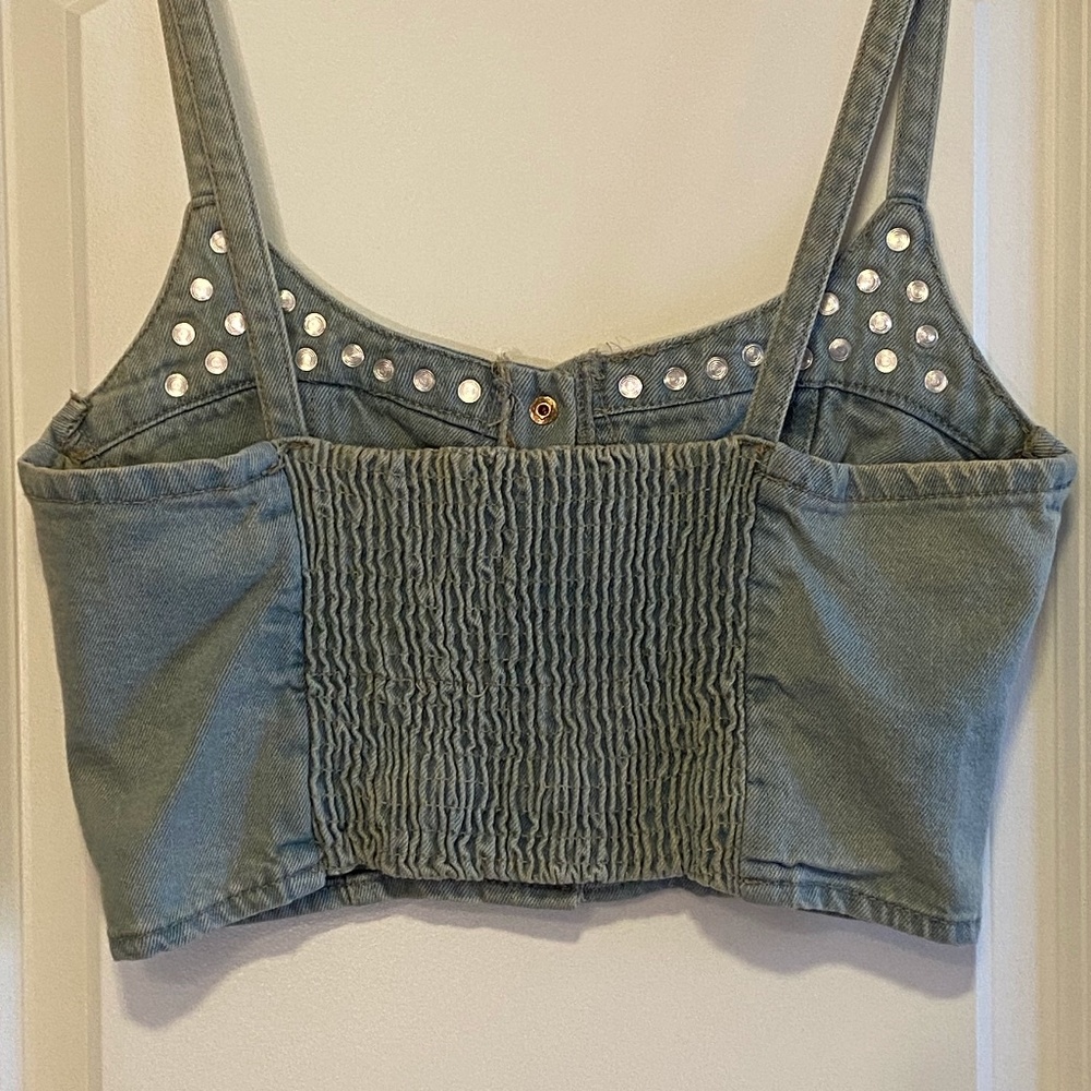 Denim Crop Top - Picture 5 of 5